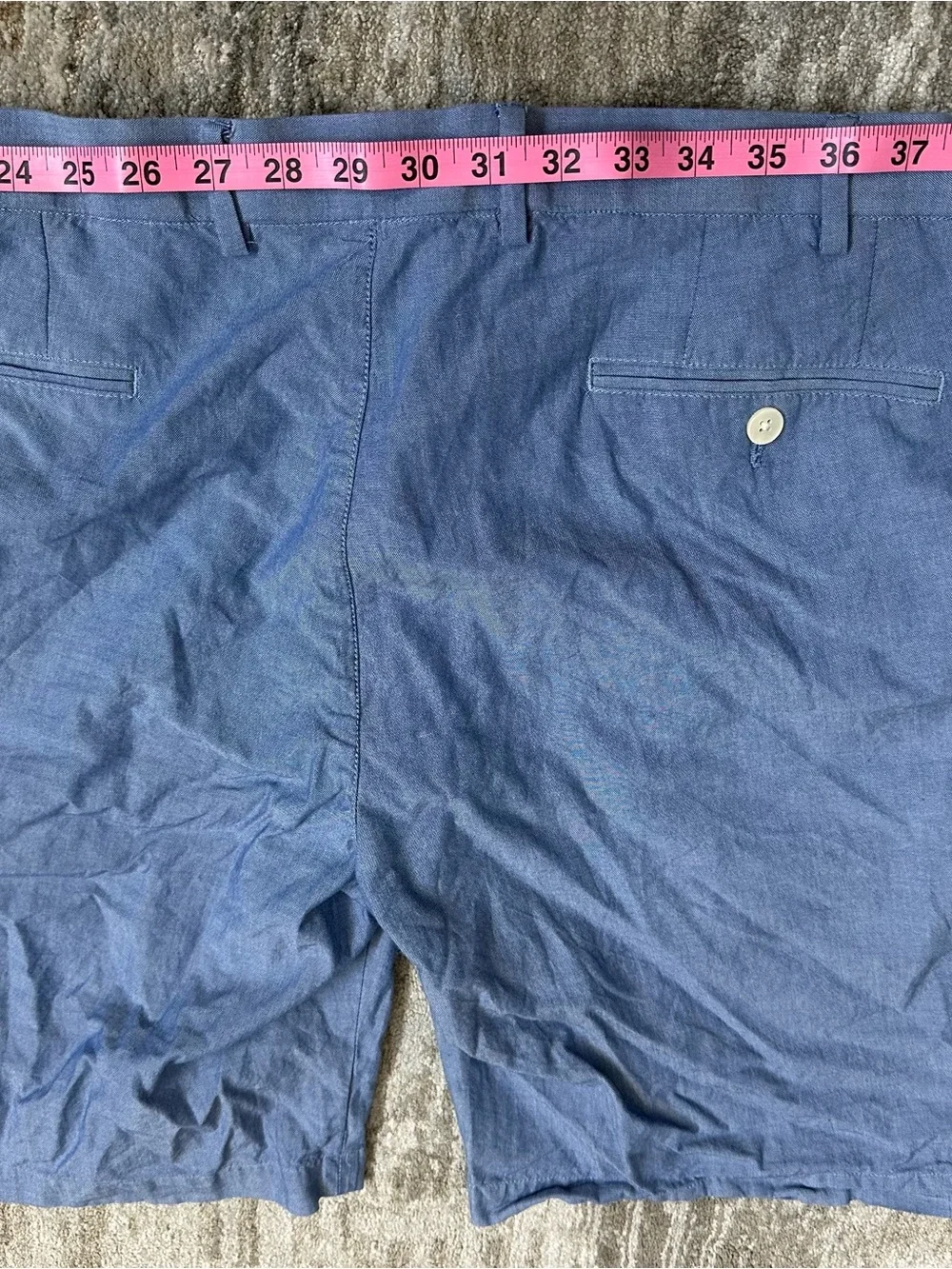 Lauren (Ralph Lauren) Blue Flat-Front Men's Shorts